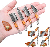 Liberal Brightdeer mini knife with chain and sheath for easy carry and quick access.