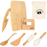 Liberal Brightdeer wooden kids safe knife set, easy grip for beginners