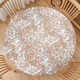 LIBERECOO luxury paisley round tablecloth showing elegant pattern for dining