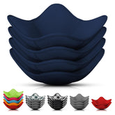 LIBERHAUS 4-piece microwave bowl holders in deep navy protect hands during heating