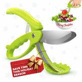 LIBERHAUS salad scissors curved design enables in-bowl chopping and tossing