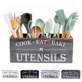 LIBODOUR large-capacity utensil holder on counter keeping spatulas organized