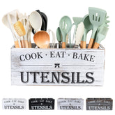 LIBODOUR Utensil Holder with spatula organizer in light white, keeps spatulas neatly at hand.