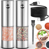 Lidaop electric salt and pepper grinder set with USB recharge for easy kitchen prep