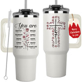 LIERIE8888 Faith Tumbler front view shows durable stainless steel and a secure grip.