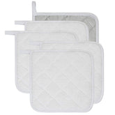 Lifaith pot holder set of 5 white 7x7 inches for safe oven handling
