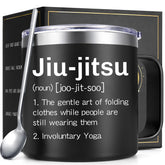 Lifecapido Jiu Jitsu mug 14oz insulated keeps coffee hot.