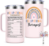 Lifecapido 20oz OT mug with badge reel, ideal office gift for therapists