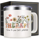 Lifecapido OT mug with badge reel for convenient gift-ready use.