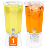 Lifewit 1 gallon drink dispensers two-pack for easy party refills