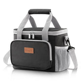 Lifewit insulated lunch bag exterior in gray and black for portable cooling