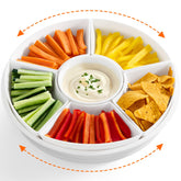 Lifewit rotating divided serving tray with 360° design for easy self-service at parties