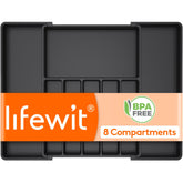 Lifewit silverware drawer organizer expanded to full width for easy access