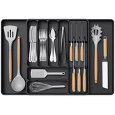 Lifewit silverware organizer expands to fit your drawer for organized utensils.