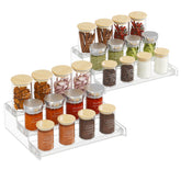 Lifewit 3-tier spice rack assembly offers clear visibility for easy bottle finding.