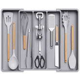 Lifewit utensil organizer in-drawer with three large compartments for organized tools