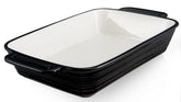 LIFVER casserole dish in the oven with large 115 oz capacity for family meals.