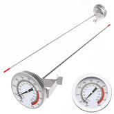 LightBeam deep fry thermometer over pot shows precise temp monitoring
