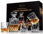 Lighten Life crystal whiskey decanter bottle for refined home entertaining.