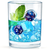 LIIGEMI whiskey glass with embedded dice for a unique 10oz drinking experience
