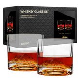 LIITON Mount Rainier glass with 3D replica highlighting rugged crystal craftsmanship.