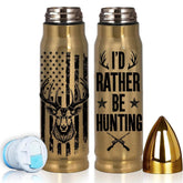 Limima tumbler front design with flag and deer for outdoors lovers.