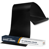 Linda's Essentials oven liner shields the bottom from spills on a 17x75-inch surface.