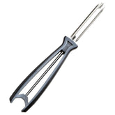Linden Sweden Soft Grip Peeler with sharp gray blade for precise peeling.