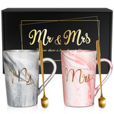 Linkax Mr and Mrs mugs set for cozy morning coffee and shared moments.