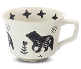 LINVIA bear-design ceramic mug, durable 12oz for daily coffee rituals.