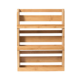 Lipper International 8840 bamboo 3-tier spice rack front view shows space-saving pantry organization