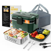 LISHZEN electric lunch box with 2.8L double-layer design for versatile meals at work or travel.