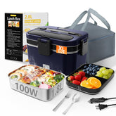 LISHZEN electric lunch box with dual layers keeps meals organized.