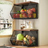 Litwaro stackable baskets assembly for quick setup and organized counter storage.