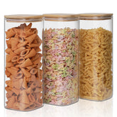Liuruiyu glass storage jars with square design for pantry organization