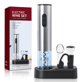 Liuzouwin 5-in-1 electric wine opener base pictured, keeps your setup stylish and organized.