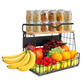Livabber fridge organizer basket with magnetic mount keeps produce easily accessible.