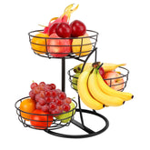 Livabber fruit basket with banana hanger highlights a 3-tier base for organized kitchen storage.