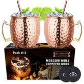 LIVEHITOP Moscow Mule copper mugs 2-pack for classy entertaining.