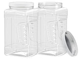 ljdeals 1 gallon clear jar with grip handles for pantry visibility and easy transport