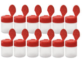 ljdeals 1oz spice jar with red flip-cap for organized pantry storage.