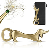 LKKCHER dachshund bottle opener in bronze finish for daily use and gifting.