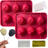 LLchunyun rose lollipop molds two pack for elegant rose shaped treats