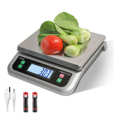 LNXDMWMS large kitchen scale 40kg, front view shows clear readings from any angle.