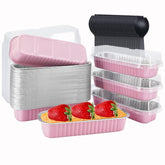 LNYZQUS mini loaf pans with lids, ideal for portion-sized baking and transport.