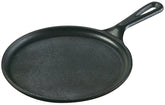 Lodge cast iron griddle with pancakes showing stable heat and easy release for fluffy breakfasts