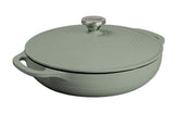 Lodge Desert Sage 3.6-qt casserole with lid for moist braises.