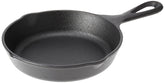 Lodge Wildlife Series wolf skillet top view shows durable cast iron for searing