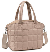 LOIDOU khaki quilted lunchbox outer for stylish daily use