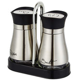 Lonffery salt and pepper set top view for stylish table use.